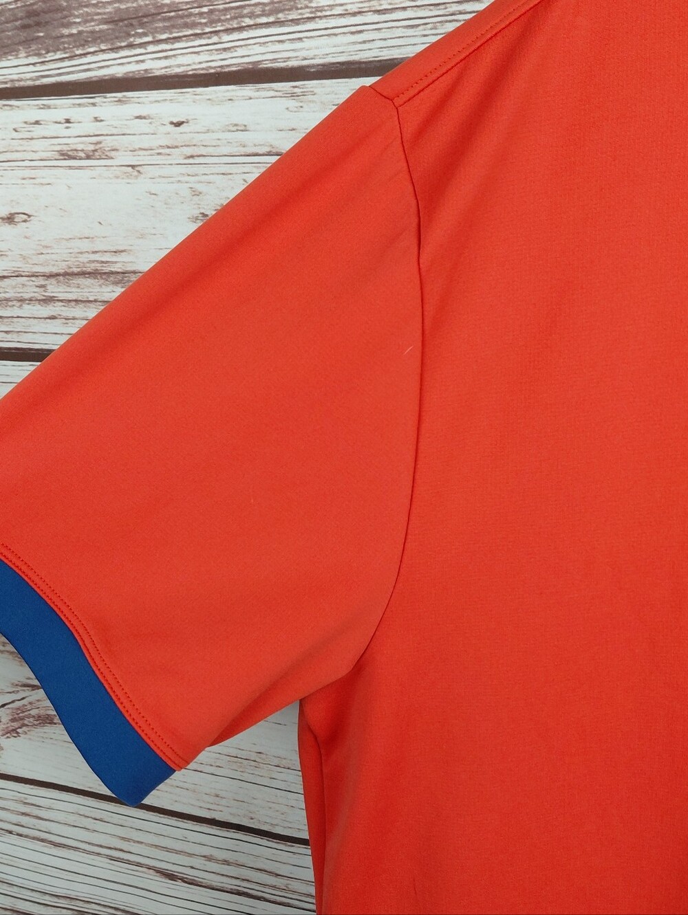 Twillory Mens 2XL Orange/Navy Short Sleeve Athletic Preformance Polo Shirt - Picture 5 of 9
